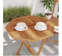 vidaXL Dessus de Table 60x60x2,5 cm octogonal Bois de Teck Massif, Dessus de Table de Rechange, Plateau de Table en Bois, Planche de Remplacement
