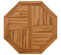 vidaXL Dessus de Table 70x70x2,5 cm octogonal Bois de Teck Massif, Dessus de Table de Rechange, Plateau de Table en Bois, Planche de Remplacement