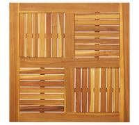 vidaXL Plateau de table carré 80x80x2,2 cm Acacia massif