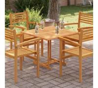 vidaXL Dessus de table Bois de teck solide Carré 80x80x2,5 cm