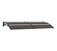 vidaXL Auvent de porte 240x75 cm - Polycarbonate noir - Anti-corrosion