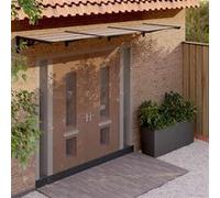vidaXL Auvent de porte 297,5 x 90 cm Polycarbonate Noir