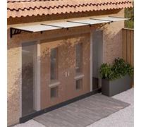 vidaXL Auvent de porte noir et transparent 396x90 cm Polycarbonate