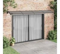 vidaXL Auvent de porte 400 x 75 cm Noir Polycarbonate