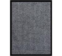 VidaXL Paillasson Rayé - Gris