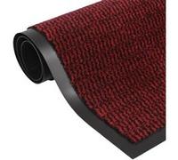 vidaXL Paillasson Touffeté Antidérapant Tapis de Porte Paillasson de Bienvenue Tapis de Sol Entrée Vestiaire Intérieur 60x180 cm Rouge