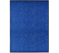 vidaXL Paillasson lavable Tapis d'entrée antidérapant intérieur/extérieur Bleu 90x120 cm