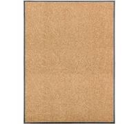 vidaXL Paillasson lavable Tapis d'entrée antidérapant intérieur/extérieur Crème 90x120 cm