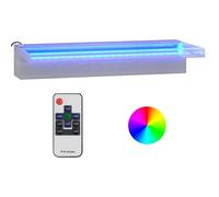 vidaXL Déversoir pour cascade avec LED RVB Inox 45 cm