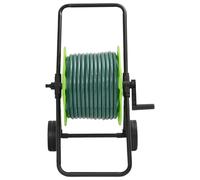 vidaXL Dévidoir avec set de raccords de tuyaux 0,75" 20 m PVC vert