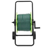 vidaXL Dévidoir avec set de raccords de tuyaux 0,75" 30 m PVC vert