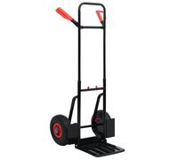 vidaXL Diable télescopique 200 kg noir et rouge