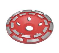 vidaXL Disque de broyage diamanté 140621 – double ligne 180 mm – Rouge G