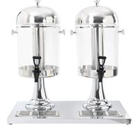vidaXL Distributeur de boissons 2 fois en acier inoxydable 2 x 8 litres