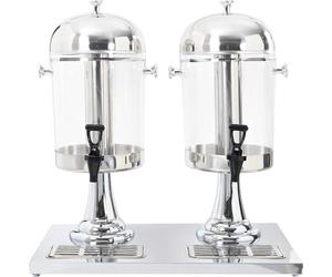 vidaXL Distributeur de boissons 2 fois en acier inoxydable 2 x 8 litres