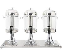 vidaXL Distributeur de boissons 3 fois en acier inoxydable 3 x 8 litres