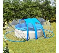 vidaXL Dôme de Piscine Ovale Couverture de Piscine Pavillon de Piscine Tente de Piscine Jardin Extérieur Arrière-Cour 620x410x210 cm