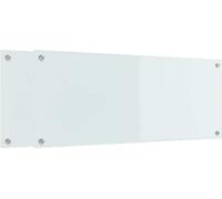vidaXL Dos de cuisine 2 pcs Blanc 100 x 40 cm Verre trempé