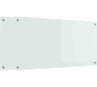 vidaXL Dos de cuisine 2 pcs Blanc 100 x 50 cm Verre trempé