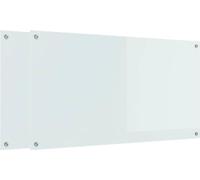 vidaXL Dos de cuisine 2 pcs Blanc 110 x 60 cm Verre trempé