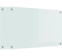 vidaXL Dos de cuisine 2 pcs Blanc 80 x 50 cm Verre trempé