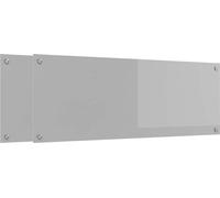 vidaXL Dos de cuisine 2 pcs gris clair 110 x 40 cm Verre trempé