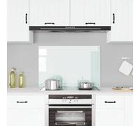 vidaXL Dos de cuisine blanc 90 x 60 cm verre trempé