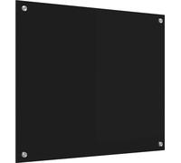 vidaXL Dos de cuisine noir 70 x 60 cm Verre trempé