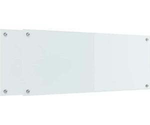 vidaXL : Dosseret de cuisine, 2 pièces, blanc, 100 x 40 cm, verre trempé