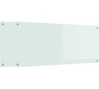 vidaXL : Dosseret de cuisine, 2 pièces, blanc, 120 x 50 cm, verre trempé
