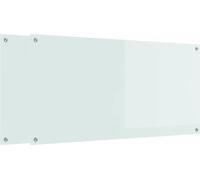 vidaXL Dosseret de cuisine 2 pièces Blanc 120 x 60 cm Verre trempé