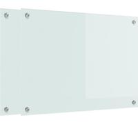 vidaXL : Dosseret de cuisine, 2 pièces, blanc, 70 x 50 cm, verre trempé