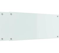 vidaXL : Dosseret de cuisine, 2 pièces, blanc, 90 x 40 cm, verre trempé