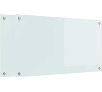 vidaXL : Dosseret de cuisine, 2 pièces, blanc, 90 x 50 cm, verre trempé