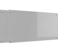 vidaXL : Dosseret de cuisine, 2 pièces, gris clair, 100 x 50 cm, verre trempé