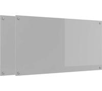 vidaXL : Dosseret de cuisine, 2 pièces, gris clair, 110 x 60 cm, verre trempé
