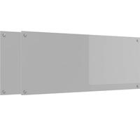 vidaXL : Dosseret de cuisine, 2 pièces, gris clair, 120 x 50 cm, verre trempé