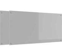 vidaXL : Dosseret de cuisine, 2 pièces, gris clair, 120 x 60 cm, verre trempé