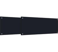 vidaXL : Dosseret de cuisine, 2 pièces, noir, 100 x 40 cm, verre trempé