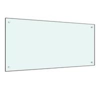 vidaXL Dosseret de cuisine Blanc 100x50 cm Verre trempé 249461 Blanc G