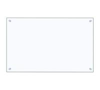 vidaXL Dosseret de cuisine transparent - 80 x 50 cm - Verre trempé - Résistant à la chaleur et aux rayures - Panneau mural - Protection contre les éclaboussures - Facile à nettoyer - Décoration de