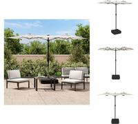 vidaXL Double parasol blanc sable 316x240 cm - Parasols & ombrelles