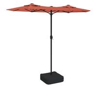vidaXL Double parasol rouge terracotta 316x145 cm