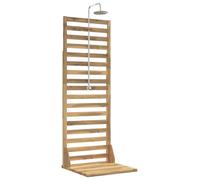 vidaXL : Douche de jardin, 205,5 cm, bois d'acacia massif et acier inoxydable, blanc