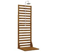 vidaXL : Douche de jardin, 205,5 cm, en bois d'acacia massif et en acier inoxydable, finition naturelle