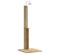 vidaXL : Douche de jardin, 217 cm, bois d'acacia massif et acier inoxydable, blanc