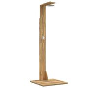 vidaXL : Douche de jardin, 219 cm, bois d'acacia massif et acier inoxydable, blanc
