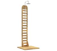 vidaXL Douche de jardin, 225 cm, bois d'acacia massif et acier inoxydable, blanc