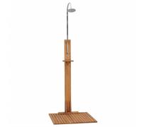 vidaXL Douche de jardin 75x75x210 cm en teck massif