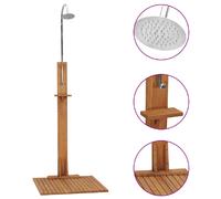 VIDAXL Douche de jardin 75x75x210 cm Teck